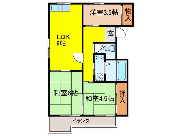 シャルマンコート種田の物件間取画像